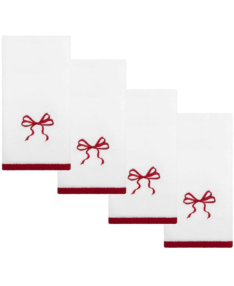 Avanti Christmas Bows Cotton -Pc. Fingertip Towel Set