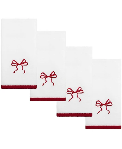 Avanti Christmas Bows Cotton -Pc. Fingertip Towel Set