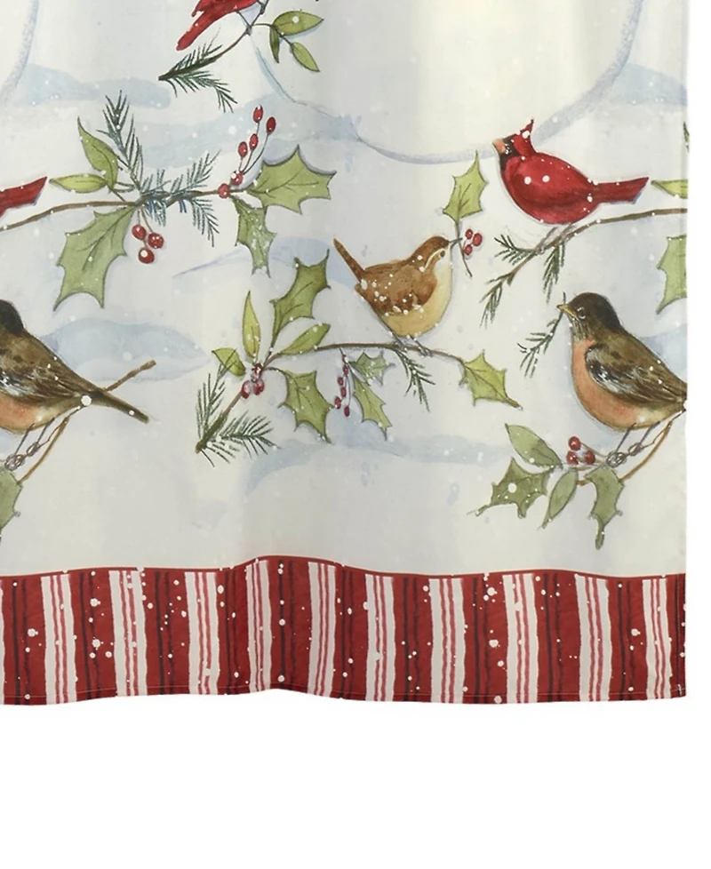 Avanti Holiday Cheer Polyester Shower Curtain, 72" x 72"