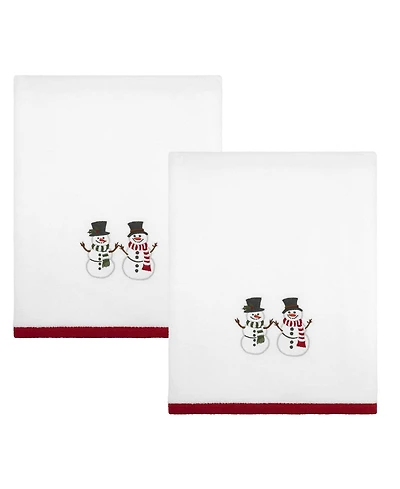 Avanti Winter Snowman Cotton 2-Pc. Bath Towel Set, 50" x 27"