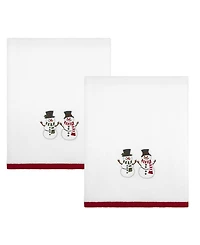 Avanti Winter Snowman Cotton 2-Pc. Bath Towel Set, 50" x 27"