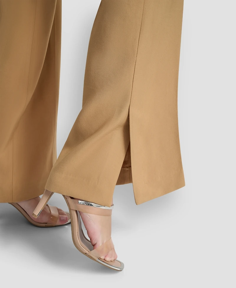 Dkny Women's High-Rise Sueded Canvas Pants