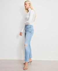 Good American Women's Dolly Joleans Mid Rise Super Stretch Jeans