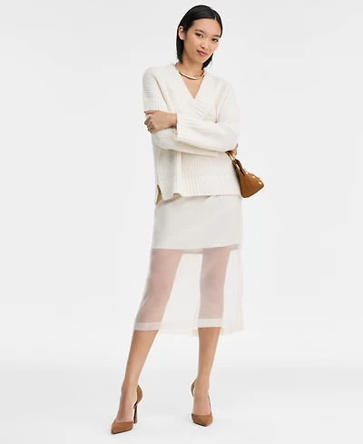 I.n.c. International Concepts Women's Oversized Ribbed Sweater, Macy's Exclusive
