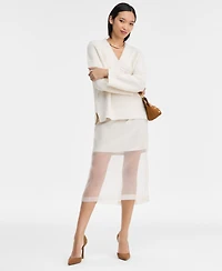 I.n.c. International Concepts Women's Oversized Ribbed Sweater, Macy's Exclusive