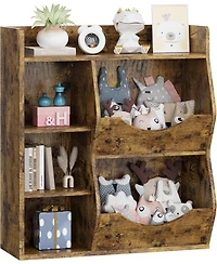 gaomon Toy Storage Shelf, Bookshelf for Storing Books and Toys, Suitable for Both Boys and Girls, Multi-Tier Bookshelf Suitable for Game Rooms and Chi