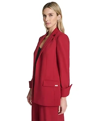 Calvin Klein Women's Notch Lapel Open-Front Jacket
