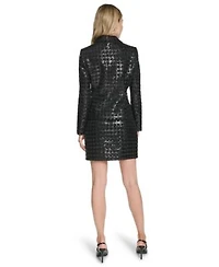 Calvin Klein Womens Novelty Shine Jacket Skirt