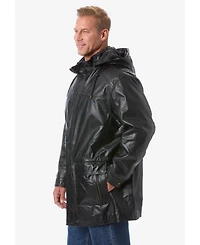 KingSize Men's Big & Tall Hooded Leather Parka