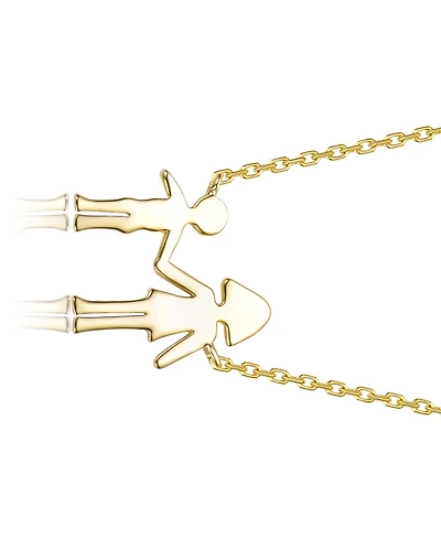 GiGiGirl 14K Gold Plated Family Themed Necklace