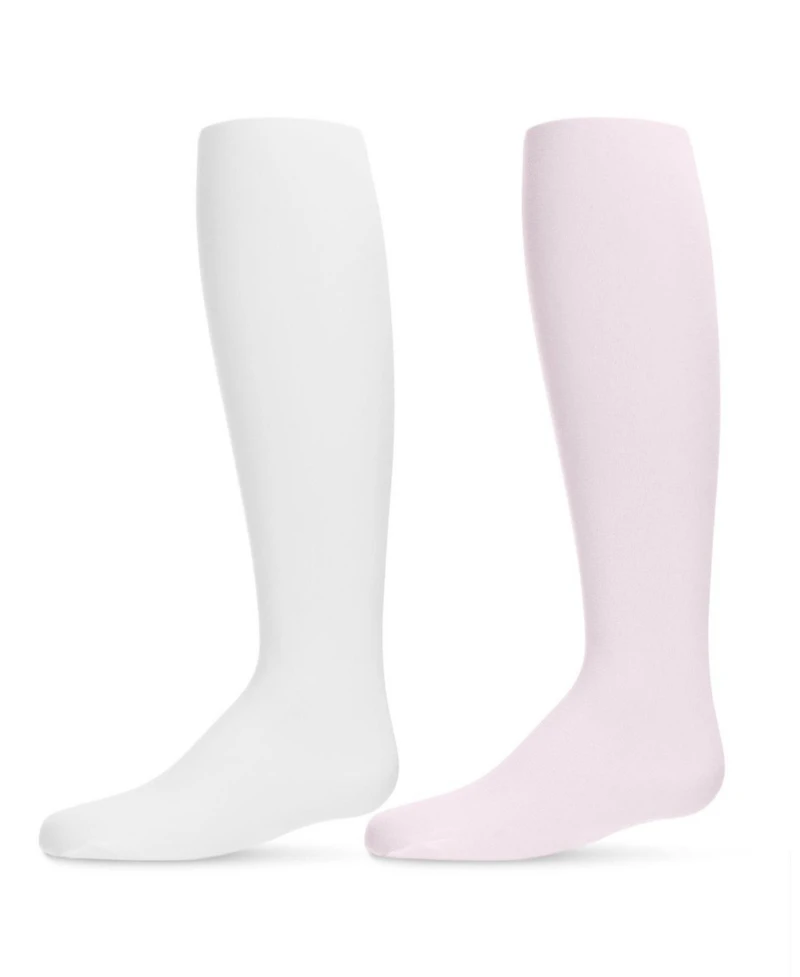 Memoi Solid Girl's Opaque Microfiber Tights 2-Pack