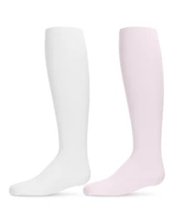 Memoi Solid Girl's Opaque Microfiber Tights 2-Pack