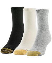 Gold Toe Women's 3-Pack Fuzzy Midi Crew Socks