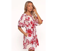 Petal and Pup Simmons Mini Dress - Fuchsia Floral