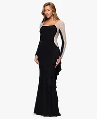 Xscape Women's Square Neck Long Dress
