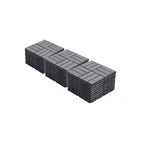 Chic Crate 30-Pack 12'' Acacia Hardwood Checker Pattern Interlocking Deck Tiles Light Gray