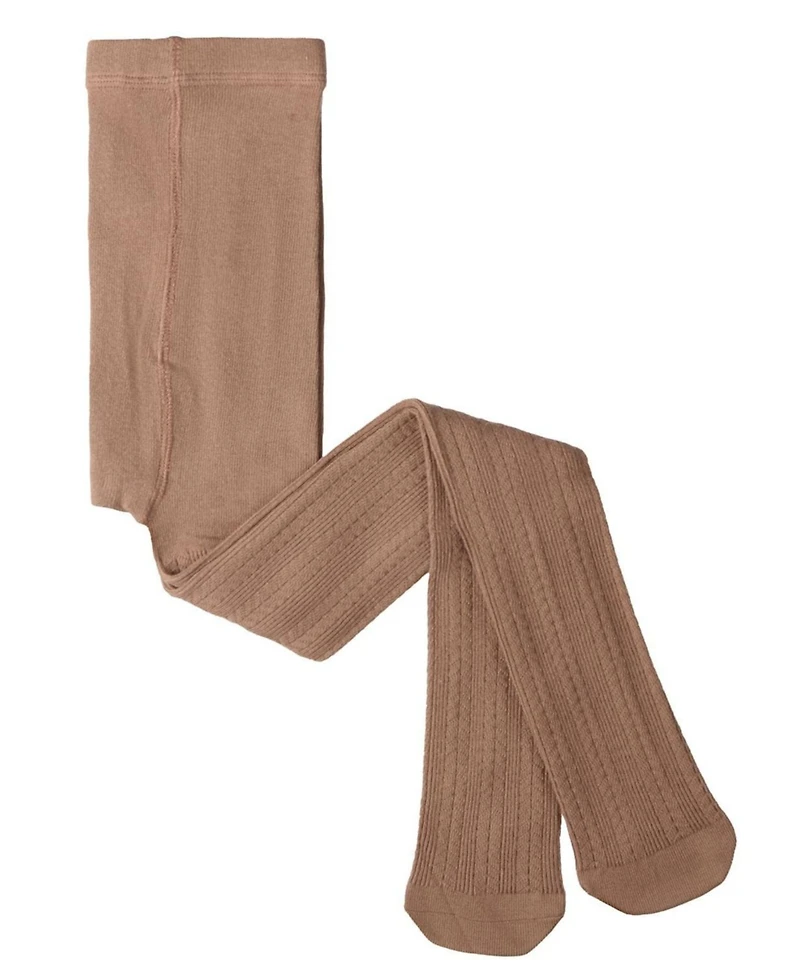 Memoi Girls Ribbed Cotton Rich Multi-Arrow-Patterned Sweater Tights