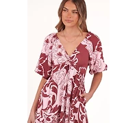 Petal and Pup Women's Shanae Maxi Dress - Pink Brown Paisley