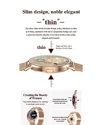 Ruxing smart Ultra-Thin Smart Watch for Women with 3D Dynamic Ui & Health Tracking for women