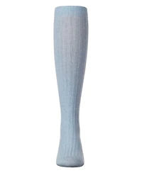 Memoi Girls Ribbed Cotton Blend Knee High Sock