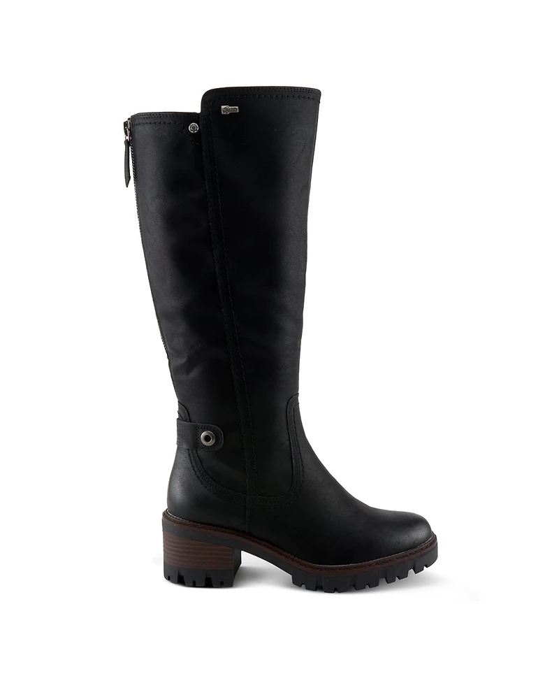 Spring Step Lexis Water-Resistant Tall Shaft Boot with Adjustable Calf and Shock-Absorbing Sole