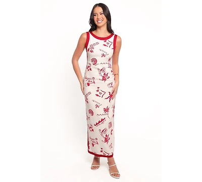 Petal and Pup Women's Fiori Maxi Dress - Red