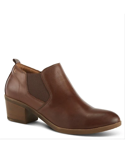 Azura Spring Step Phaedra Premium Leather Shoe with Cushioned Insole, Arch Support, and Low Heel