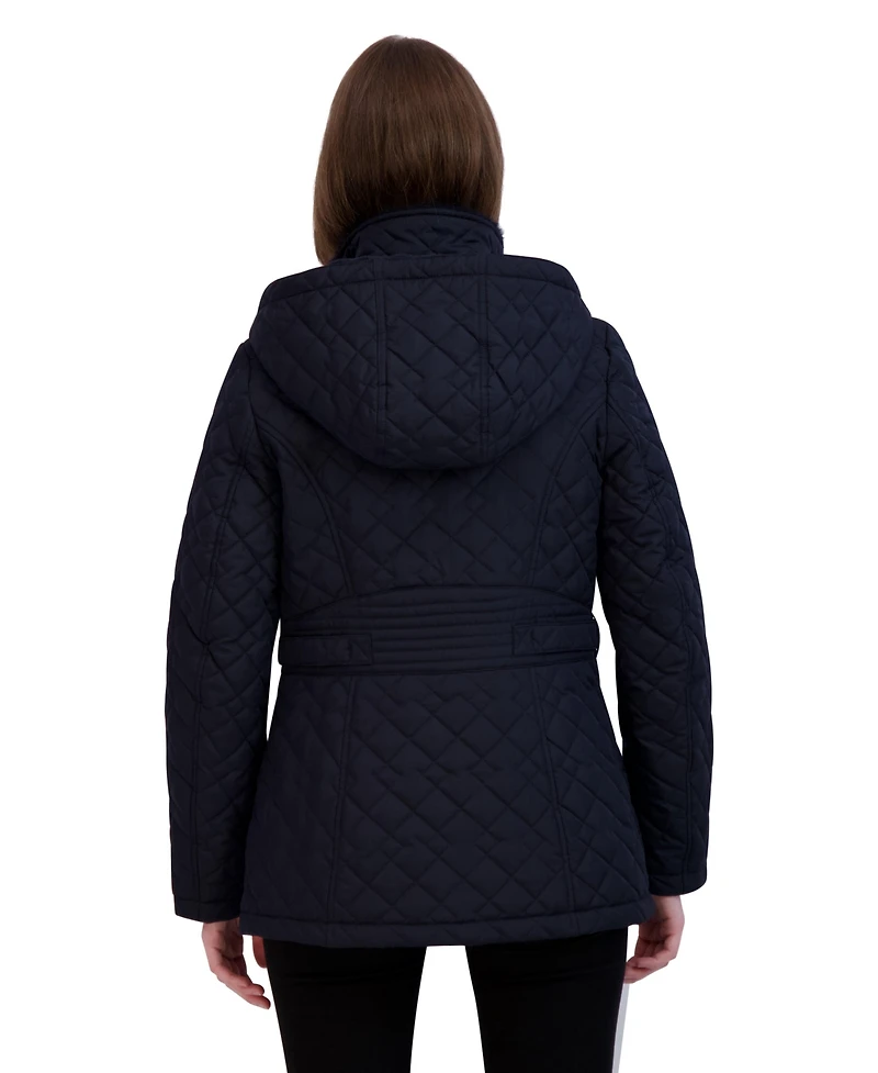 Laundry By Shelli Segal Women's Quilted Hooded Coat