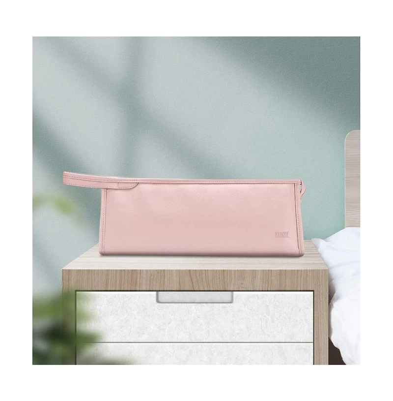 Bubm Pink Travel Case for Dyson Airwrap & Shark Flexstyle - Styler Organizer Bag with Attachment Storage
