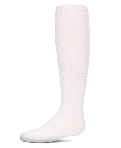 Memoi Girls Railroad Flip Stitch Semi Opaque Nylon Tights