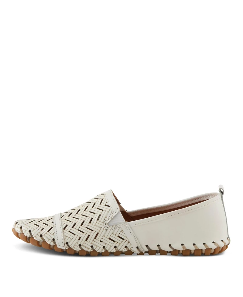 Spring Step Kapri Flexible Leather Loafer with Cutout Detail and Removable Arch Support Insole