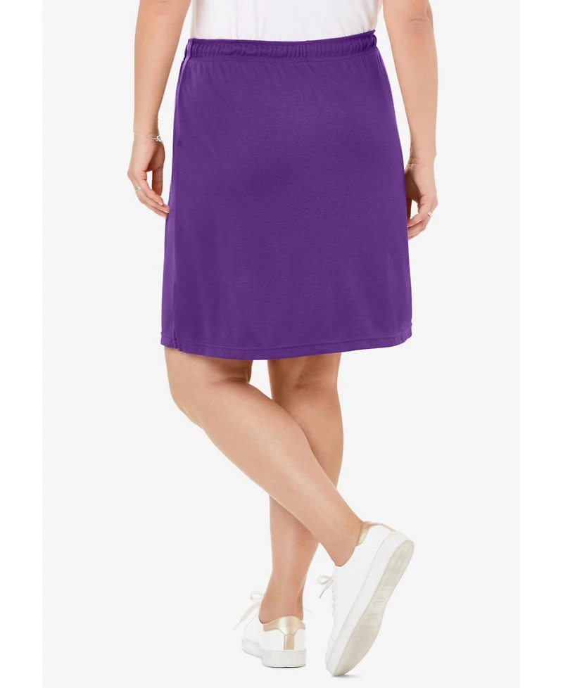 Woman Within Plus Sport Knit Skort