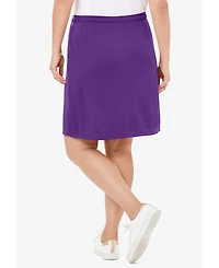Woman Within Plus Sport Knit Skort