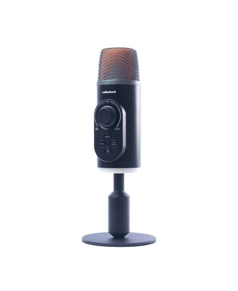 RadioShack Usb Tabletop Gaming Microphone With Lights Perfect For Streaming and Content Creation 2607102