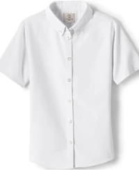 Lands' End Girls Short Sleeve Oxford Dress Shirt