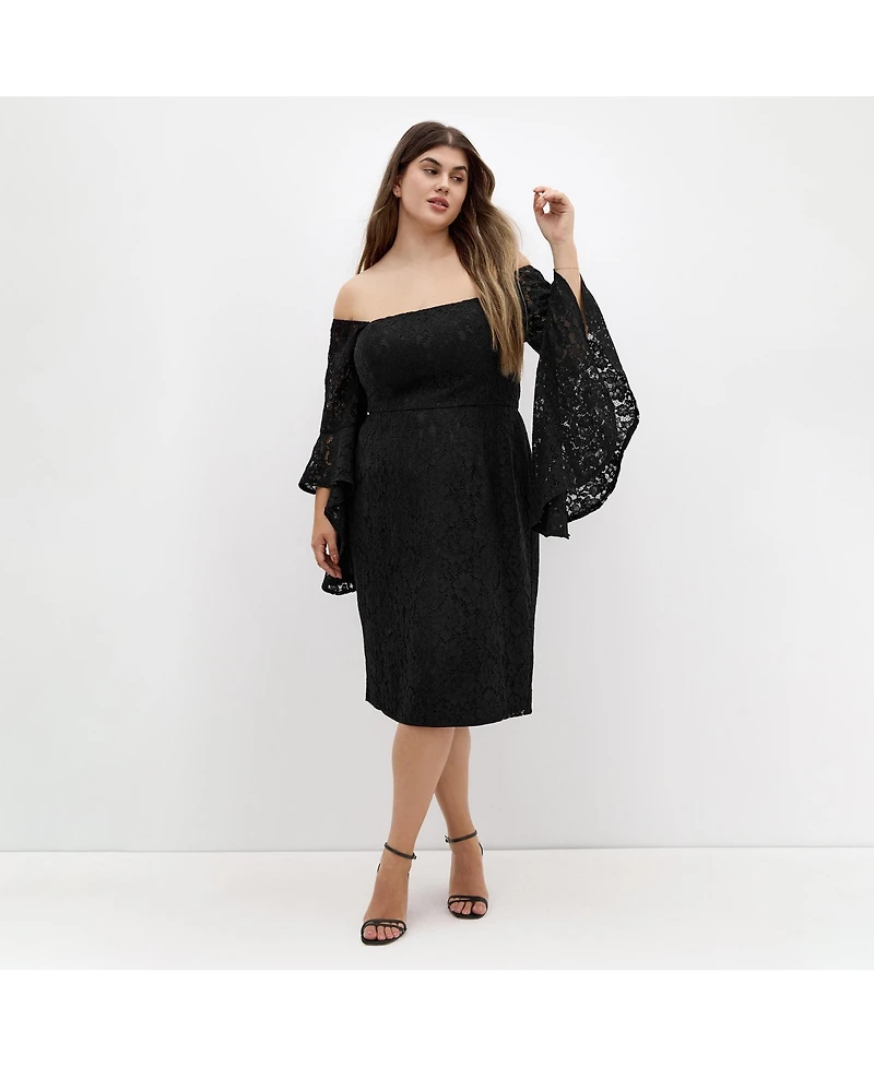 City Chic Women's Mystic Lace Dress