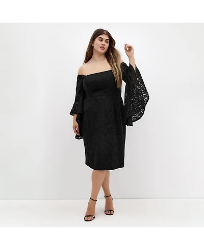 City Chic Women's Mystic Lace Dress