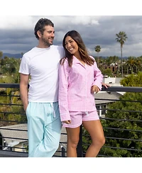 Sant and Abel Women's Hepburn Gingham Pink Boxer Shorts