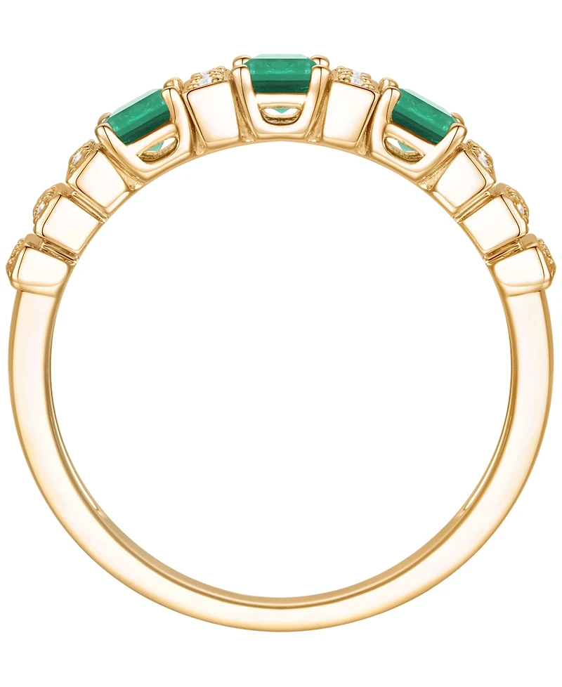 Macy's Gemstone and Diamond Ring (1/6 ct. t.w.) 14K Gold White