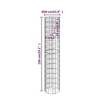 Gabion Raised Bed Silver Galvanized steel Various sizes