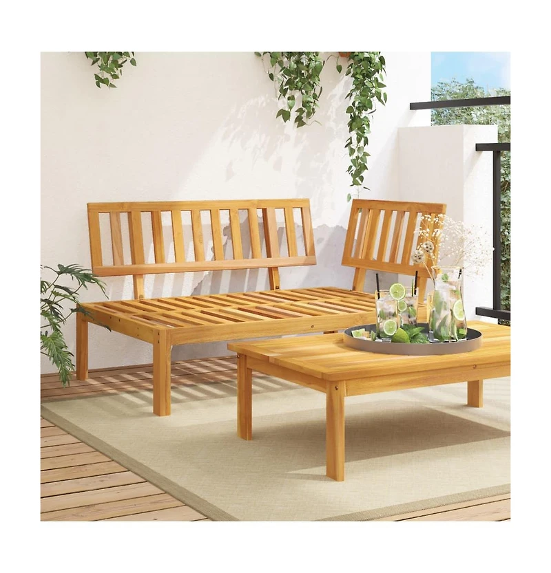 vidaXL Pallet Sofa Natural Wood Solid Acacia Wood Medium Modular