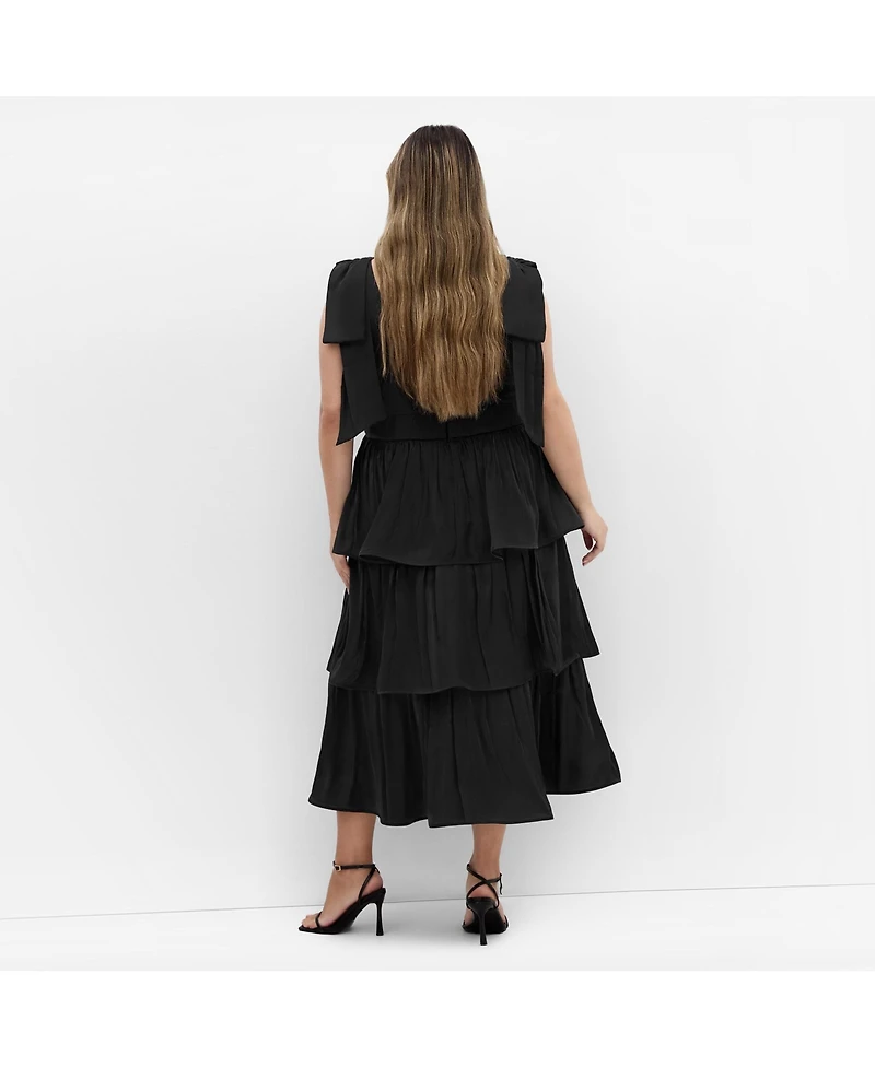 City Chic Women's Betty Bow Midi Dress