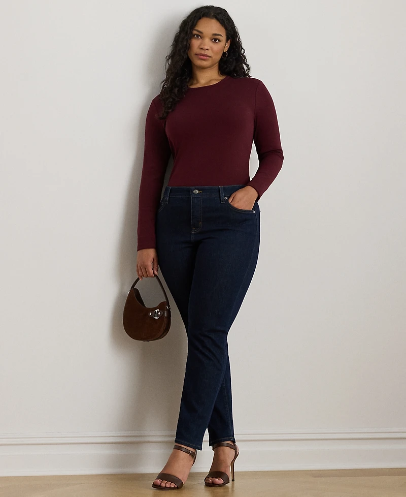 Lauren Ralph Stretch Long Sleeve T-Shirt