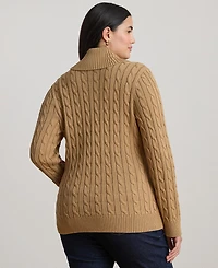Lauren Ralph Plus Long-Sleeve Buckled Sweater