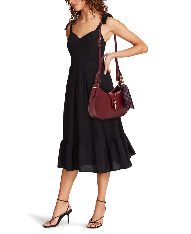Anne Klein Convertible Strap Small Curved Shoulder Bag