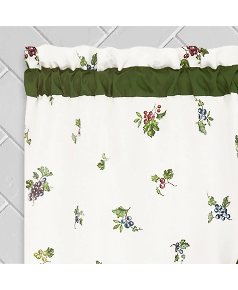 Kate Aurora Napa Winery 3 Piece Rod Pocket Cafe Kitchen Curtain Tier & Swag Set