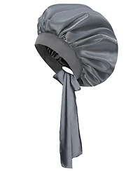 Night Satin Bonnet, Tie, Adjustable, Oversized