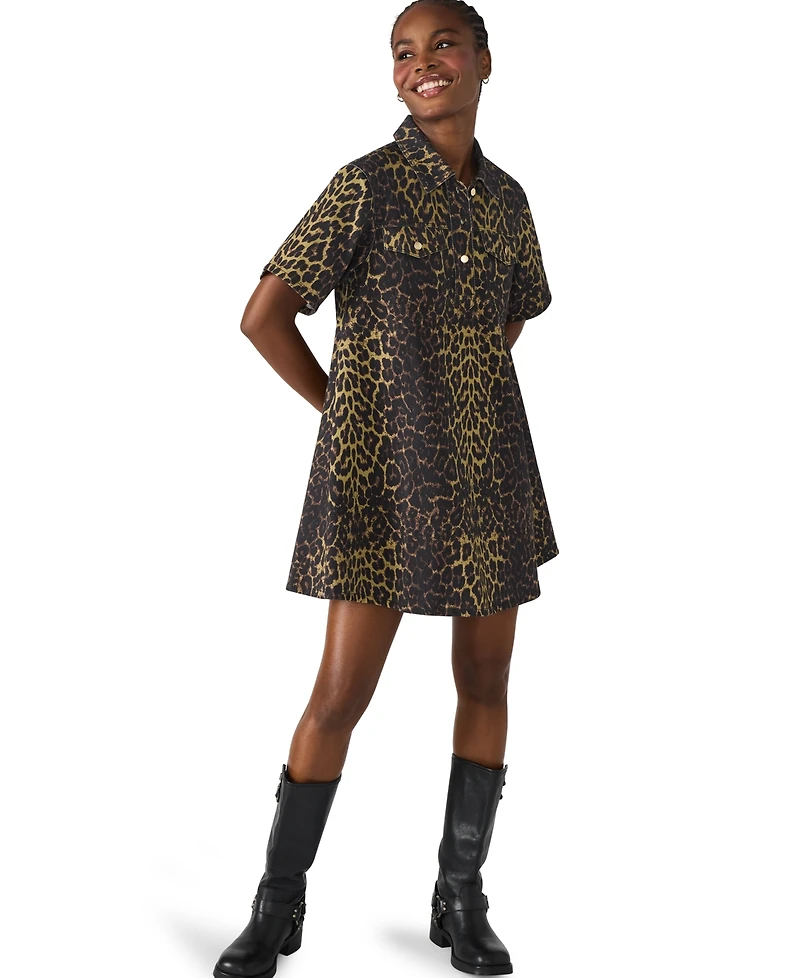 Steve Madden Women's Freddy Short Sleeve Dress