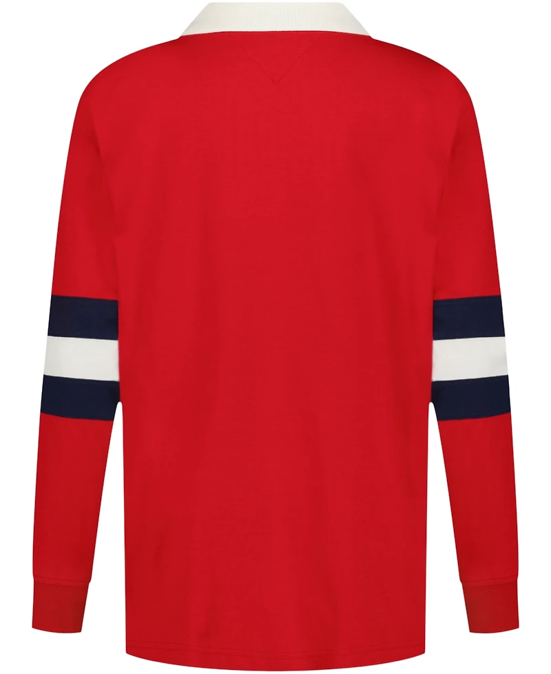 Tommy Hilfiger Boys 2T-7 Varsity Long Sleeve Polo Shirt