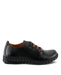 Spring Step Emmalina Leather Slip-On Shoe with Removable Insole and No-Tie Elastic Laces
